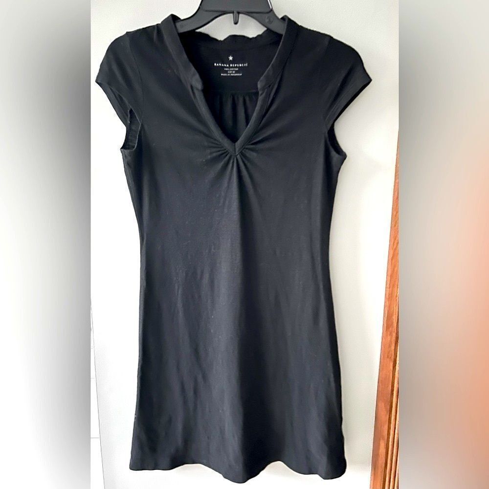 Black Cap Sleeve Dress